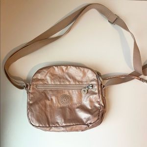Kipling Rose Gold Metallic Bag